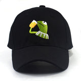 Sad Frog Embroidery Baseball Cap