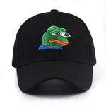 Sad Frog Embroidery Baseball Cap