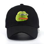 Sad Frog Embroidery Baseball Cap